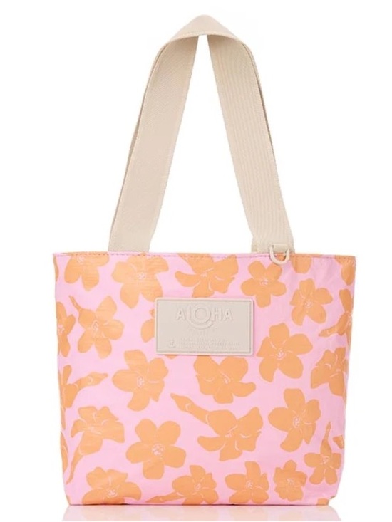 ALOHAS Handbags - aloha collection puakenikeni buds mini tripper tote pink orange